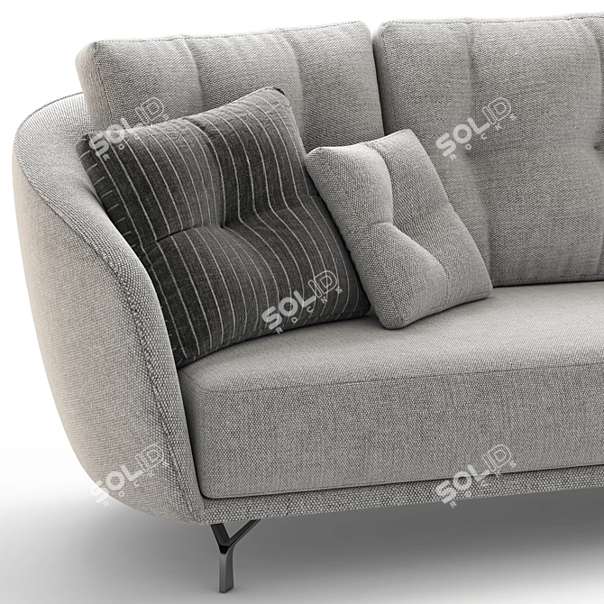 Sleek Modern Sofa ETHOS 3D model image 3