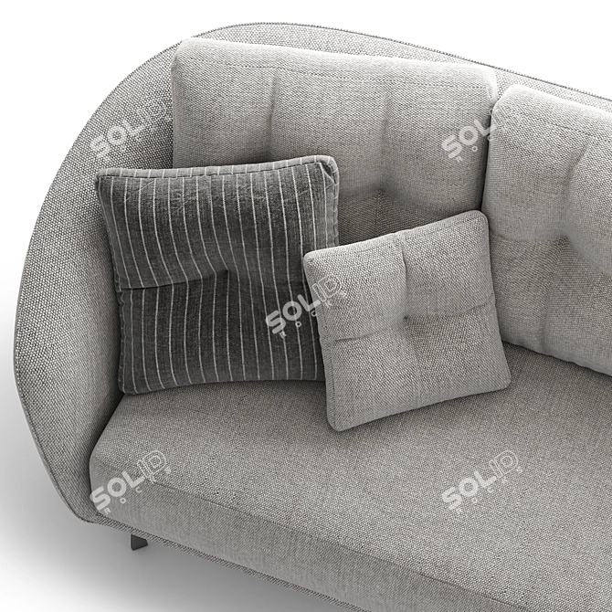 Sleek Modern Sofa ETHOS 3D model image 4