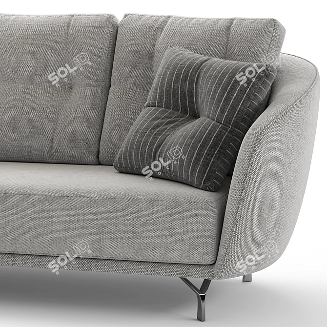 Sleek Modern Sofa ETHOS 3D model image 5