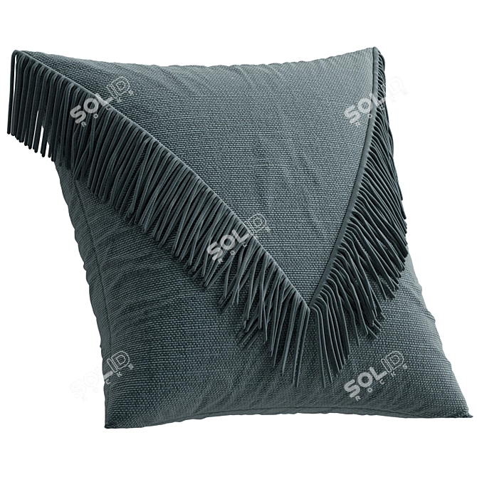 Fabric Texture Decorative Cushions 3D model image 2