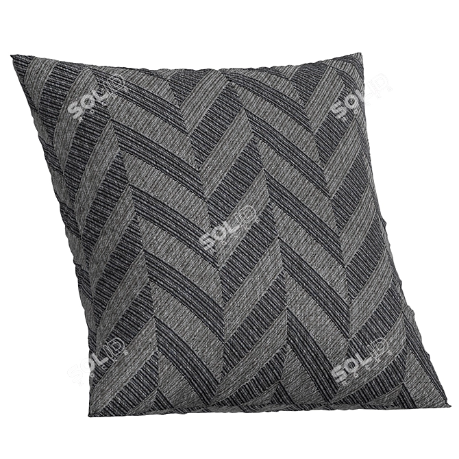 Fabric Texture Decorative Cushions 3D model image 5