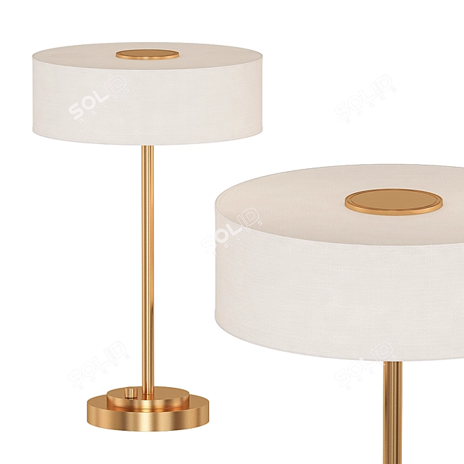 Elegant Bronze Floor Lamp 3D model image 1