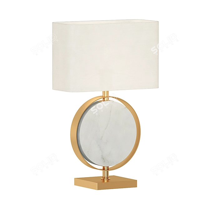 Elegant Brass Table Lamp 3D model image 1