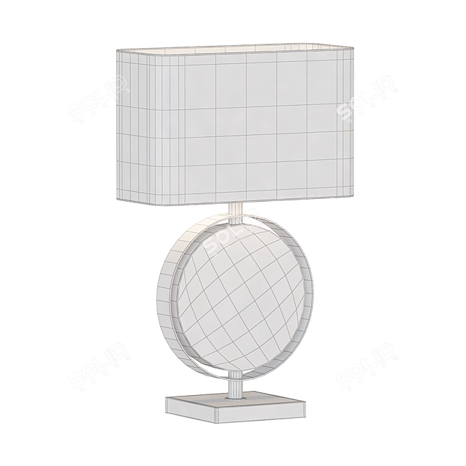 Elegant Brass Table Lamp 3D model image 2