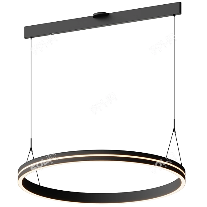 Ethereal Circle Pendant Light 3D model image 2