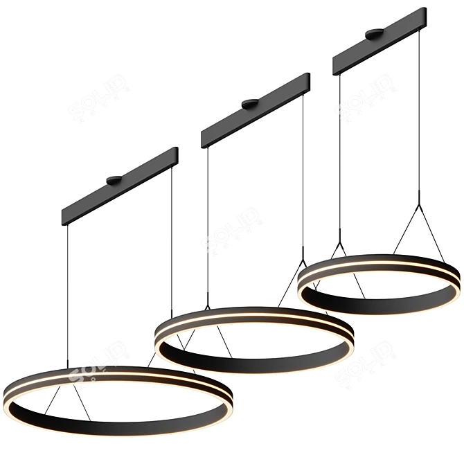 Ethereal Circle Pendant Light 3D model image 6