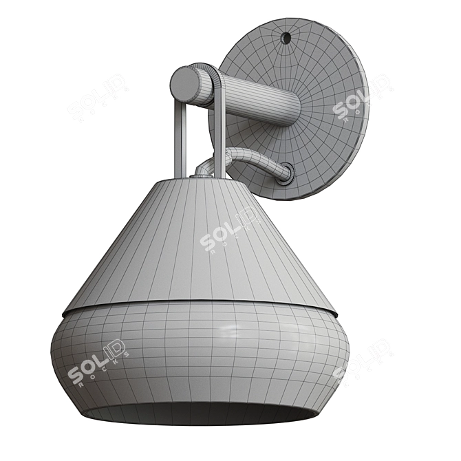 Modern Metal Glass Table Lamp 3D model image 3