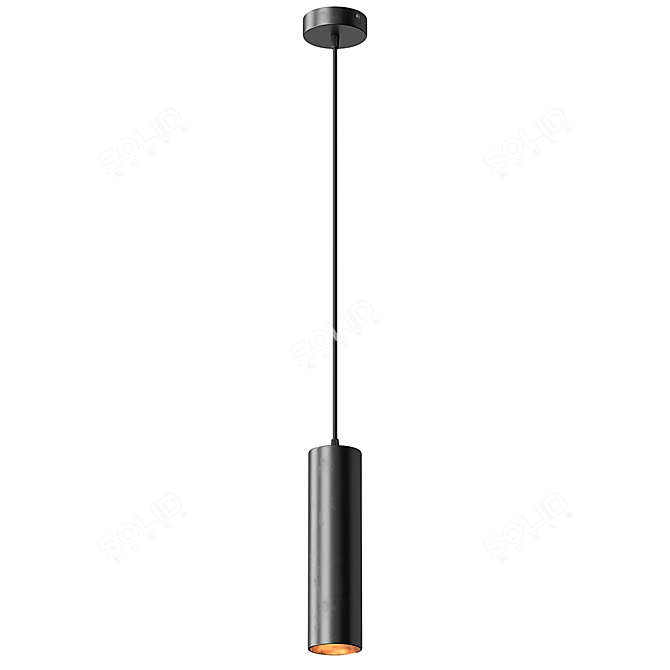 Modern Pendant Lamp Minki Black 3D model image 1