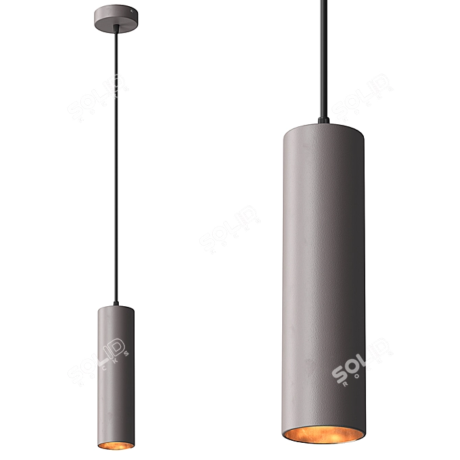 Modern Pendant Lamp Minki Black 3D model image 3