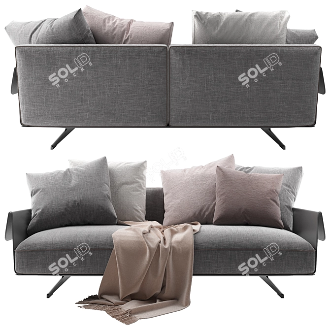  Flexform Bertton Sofa: Modern Elegance 3D model image 1