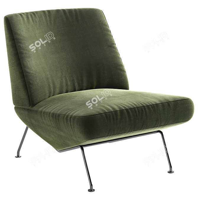 Modern Bonaldo Armchair 3D Model 3D model image 2