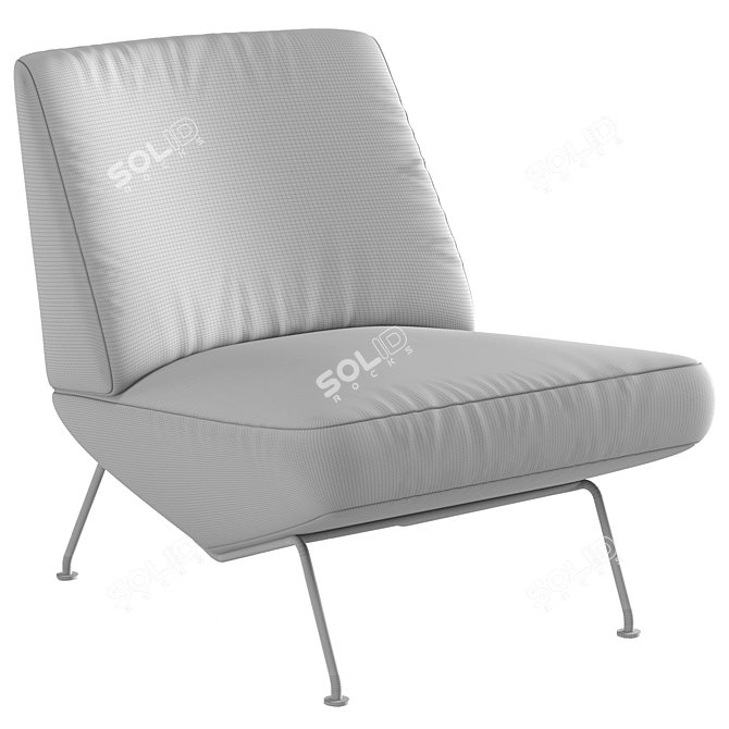 Modern Bonaldo Armchair 3D Model 3D model image 4