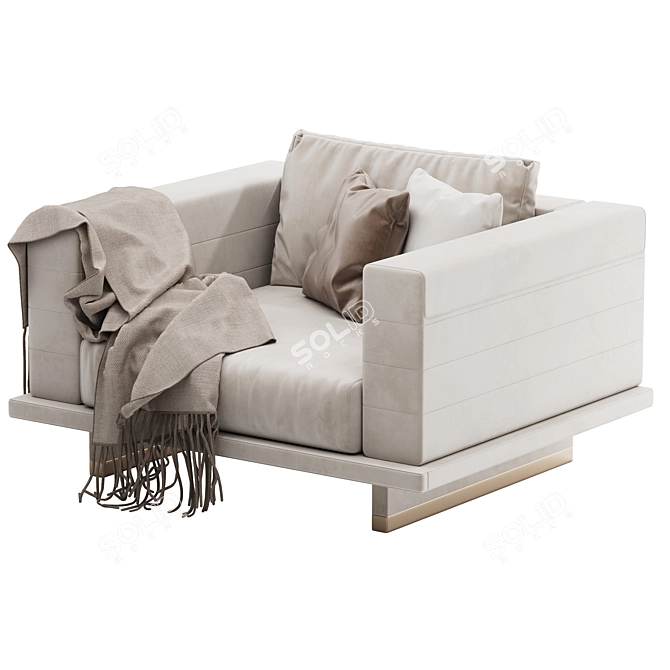 Minimalist Millimeters Malerba MS505 Sofa 3D model image 1