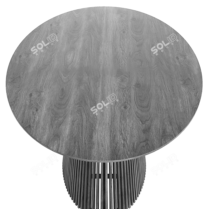 Elegant Jeanette Black Dining Table 3D model image 2