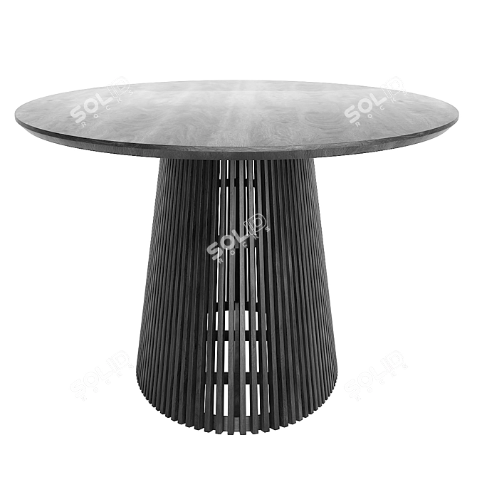 Elegant Jeanette Black Dining Table 3D model image 3