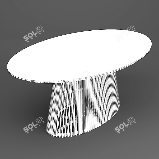 Elegant Jeanette Black Dining Table 3D model image 5