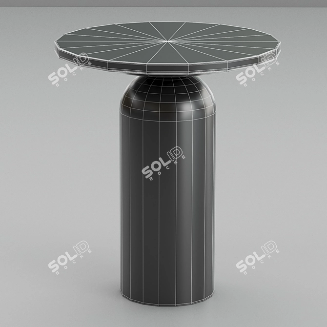 Modern Marble Martini Side Table 3D model image 3