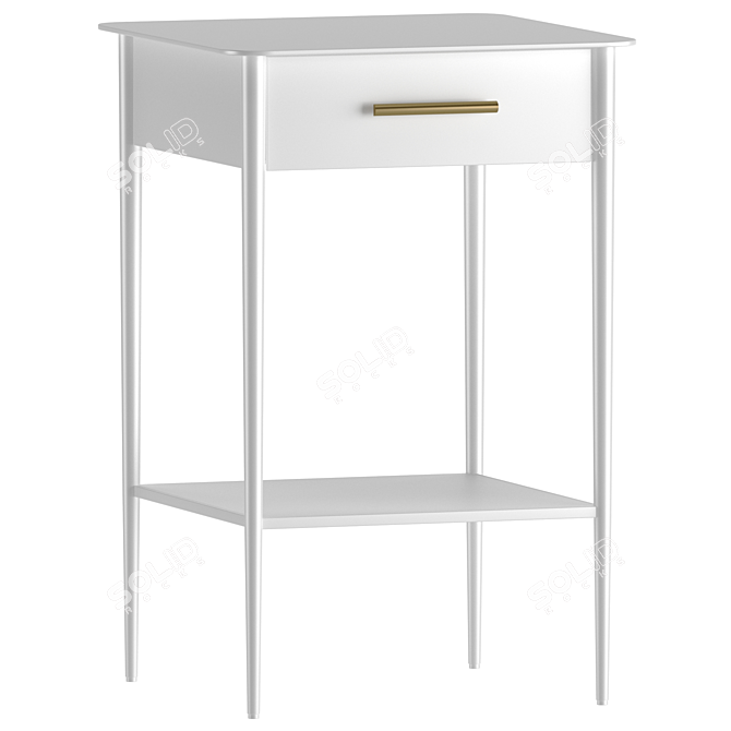 Metalwork 2-Color Nightstand 610mm Height 3D model image 3