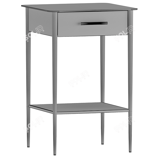 Metalwork 2-Color Nightstand 610mm Height 3D model image 4