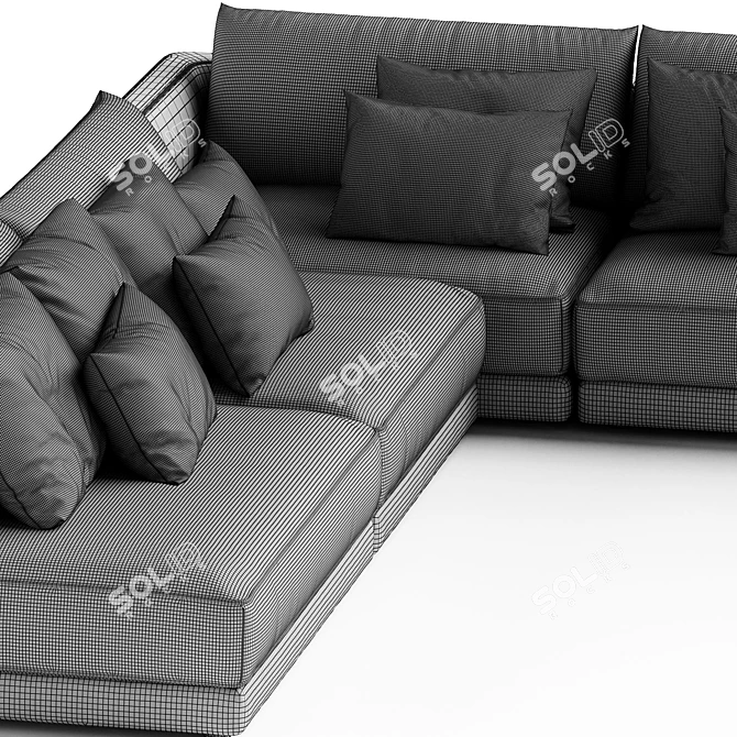 Title: Katarina Corner Couch Sofa 3D model image 5