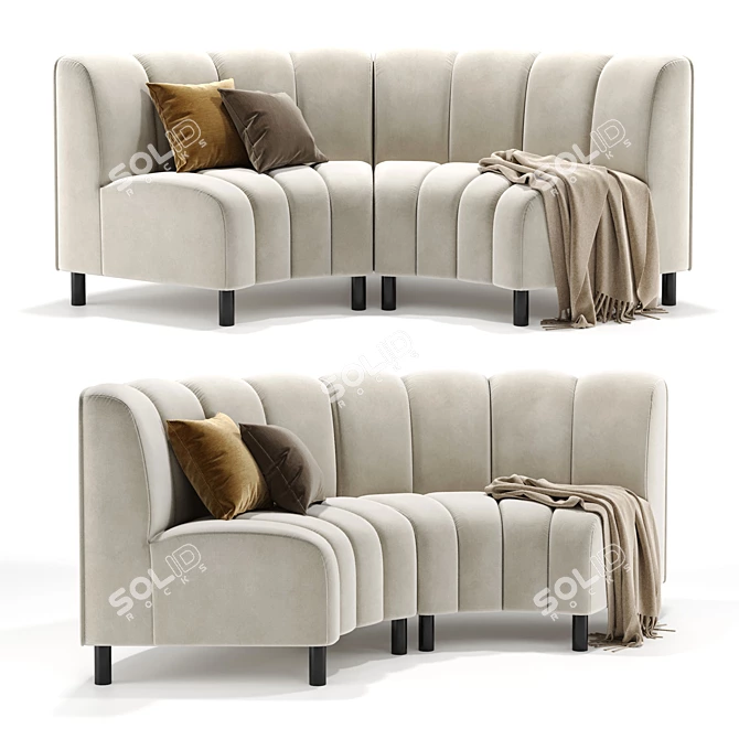 Rio Modular Sofa, Round 3D model image 1