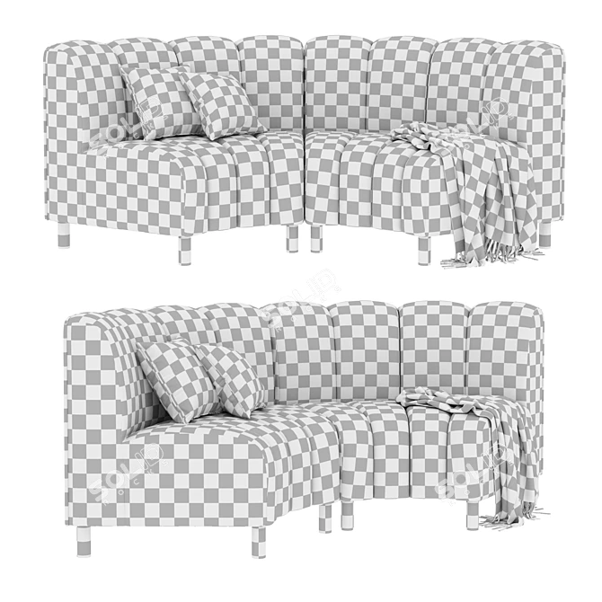 Rio Modular Sofa, Round 3D model image 2