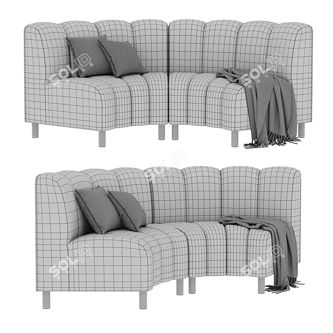 Rio Modular Sofa, Round 3D model image 3