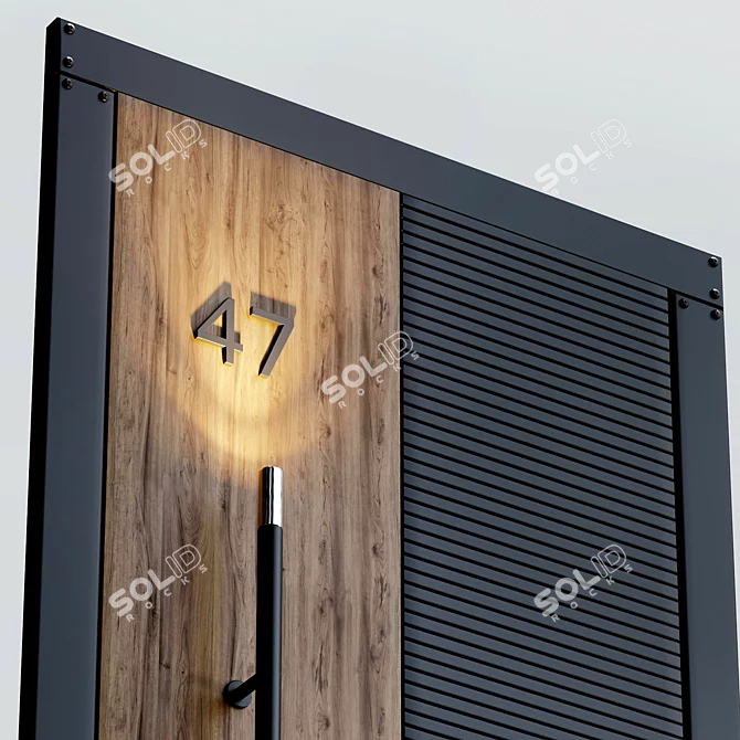 Stylish Entry Door: Expression Flash 3D model image 3