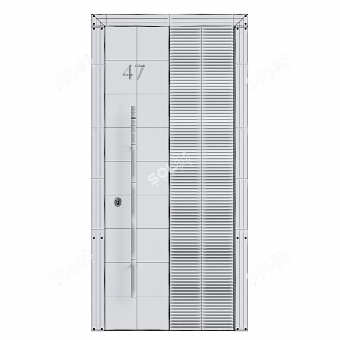 Stylish Entry Door: Expression Flash 3D model image 4