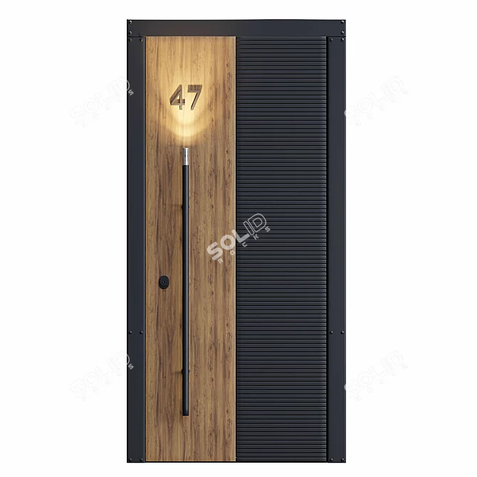 Stylish Entry Door: Expression Flash 3D model image 5
