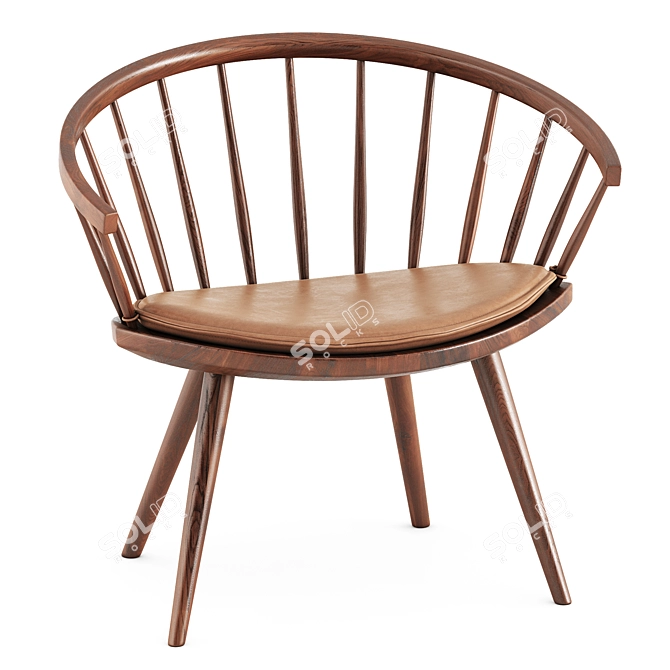 Natural Elegance Arka Lounge Chair 3D model image 3