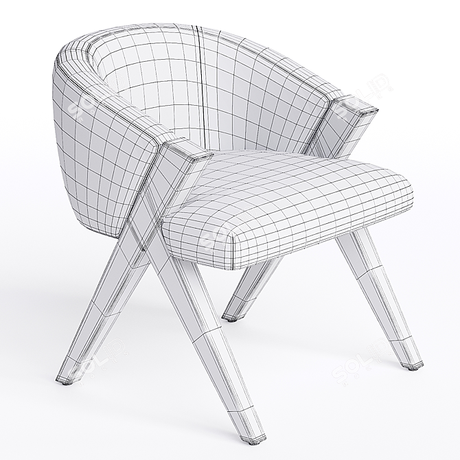 Modern ELLAN Chair with Box Trick 3D model image 3