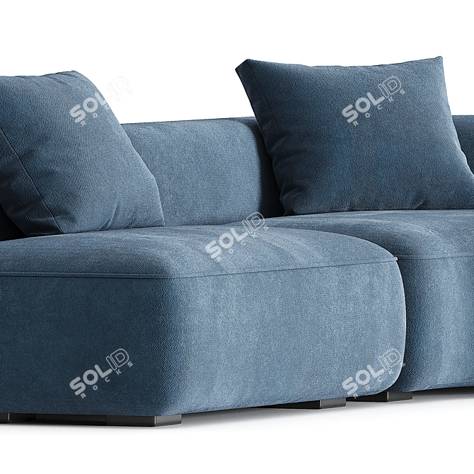 Modern Modular Fabric Sofa Jeff 3D model image 2