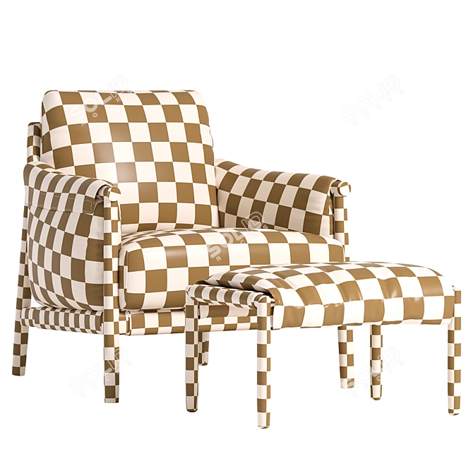 Modern Lounge Chair 3D Model 3D model image 5