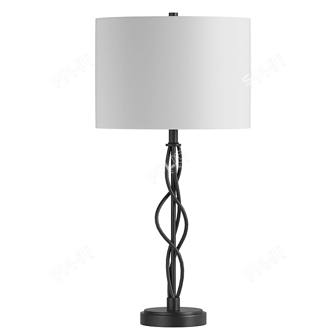 Iron Spiral Table Lamp - BO-2857TB 3D model image 1