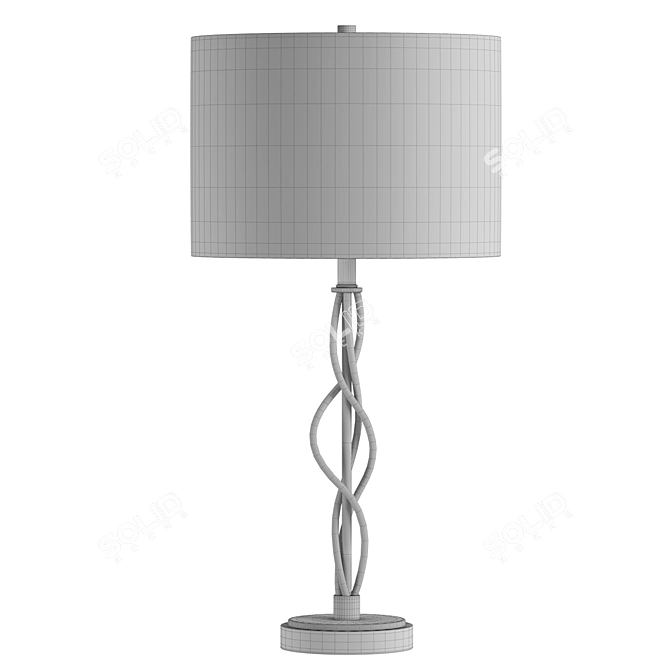 Iron Spiral Table Lamp - BO-2857TB 3D model image 3