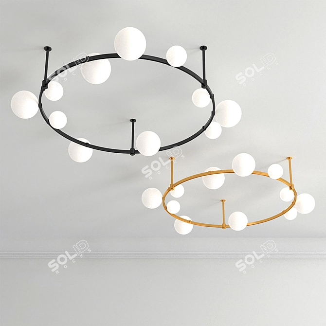 Aur Bubble Pendant Light 3D model image 2