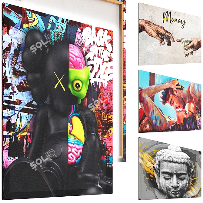 Canvas Art Set | 3D Max 3D model image 2