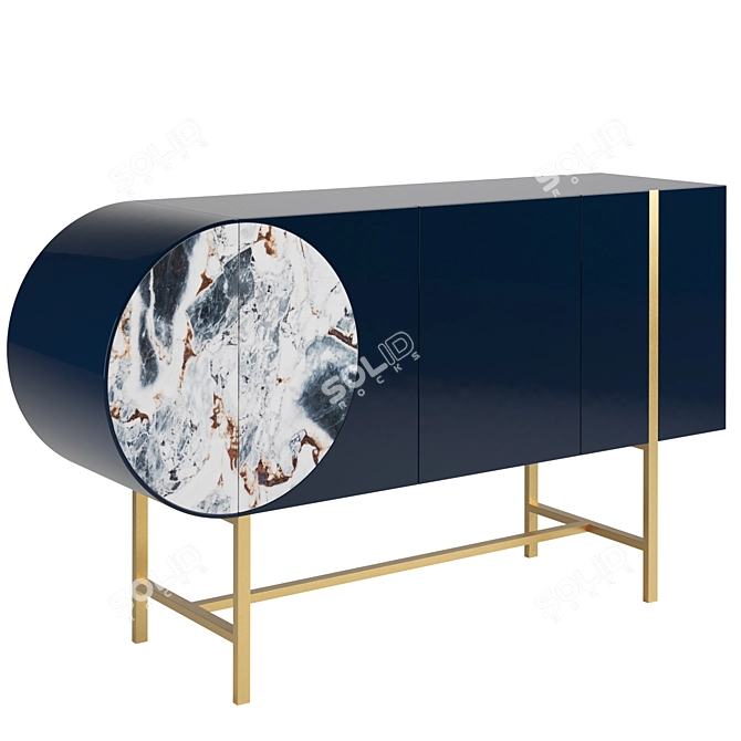 Elegant Baxter Selene Marble Decor 3D model image 2