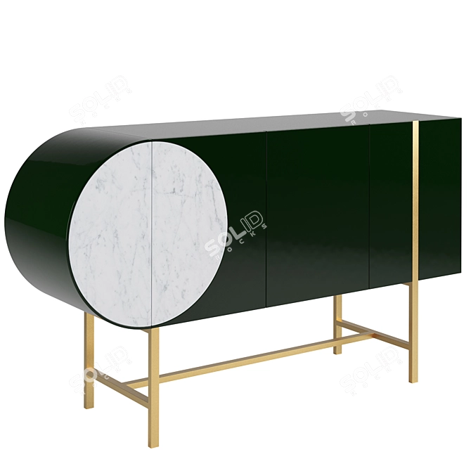 Elegant Baxter Selene Marble Decor 3D model image 3