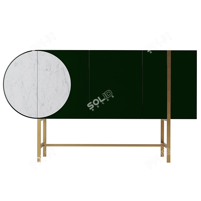 Elegant Baxter Selene Marble Decor 3D model image 4