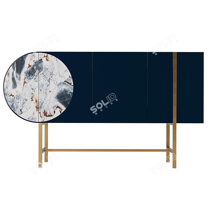 Elegant Baxter Selene Marble Decor 3D model image 6