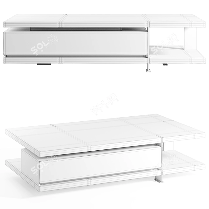 Rectangular Coffee Table PS-CT140 3D model image 4