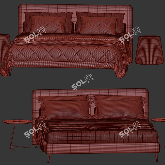  Luxe Bonaldo Tonight Bed 3D model image 5