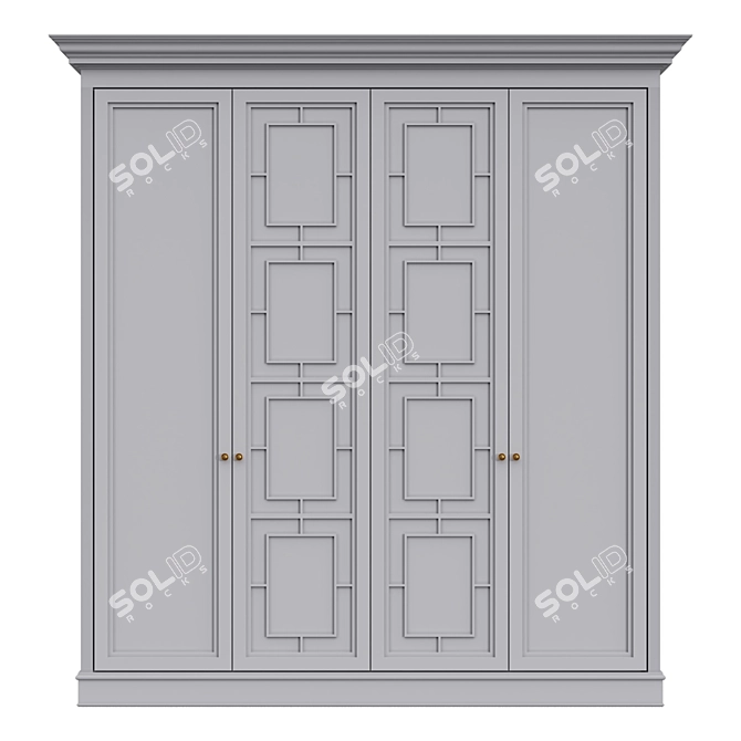 Modern Wardrobe 34: Corona Render 3D model image 2