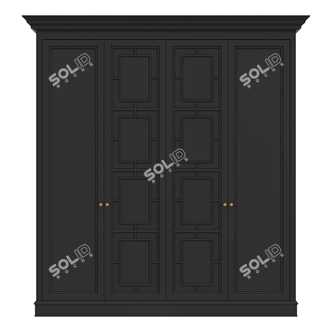 Modern Wardrobe 34: Corona Render 3D model image 4