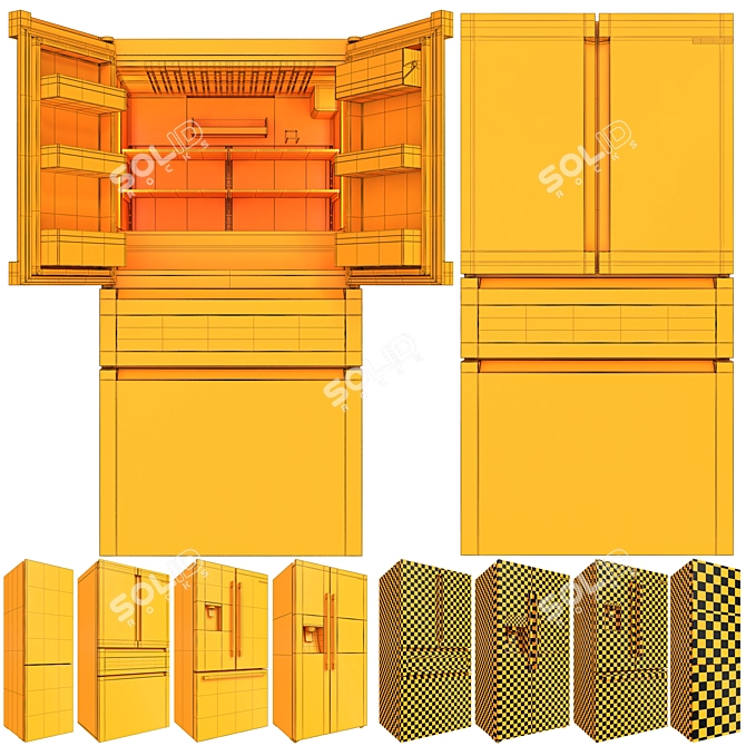 Bosch Refrigerator Set - Premium Models 3D model image 6