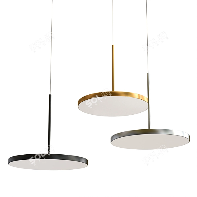 Modern Pendant Light Fixture 3D model image 1