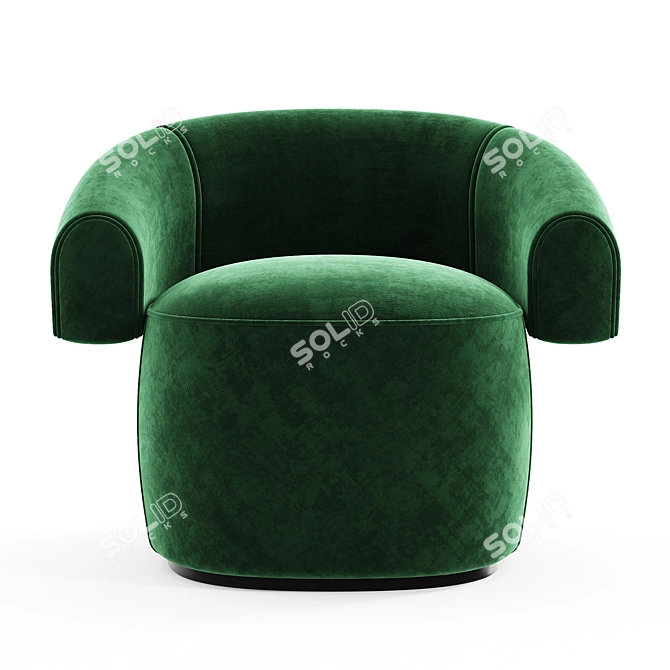 Modern Upholstered Armchair by Moroso 3D model image 3