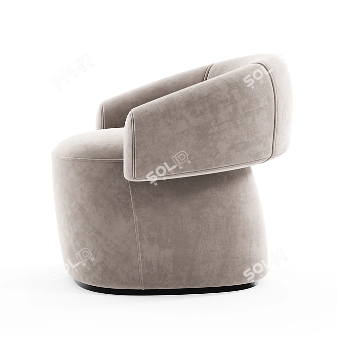 Modern Upholstered Armchair by Moroso 3D model image 5